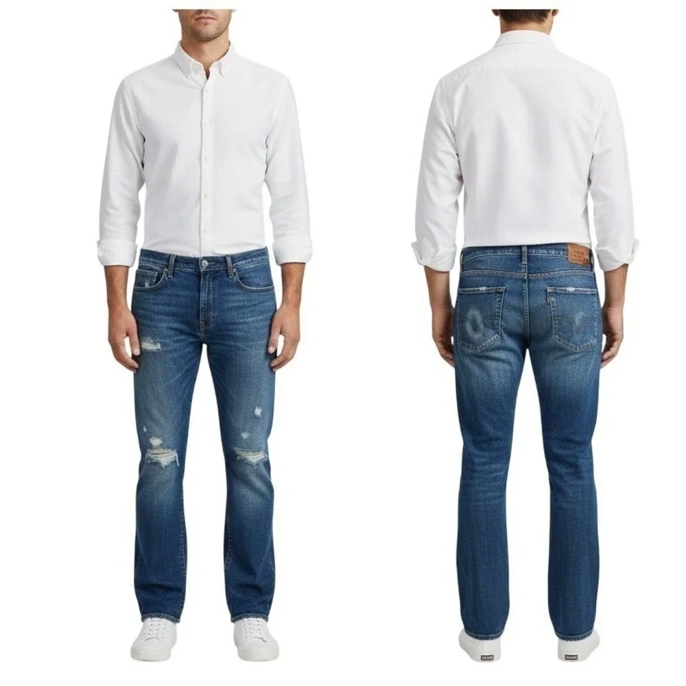 NWT Polo Ralph Lauren Varick‎ Slim Straight Jeans 38/30 Fit 40/30 Rope Dyed Blue
